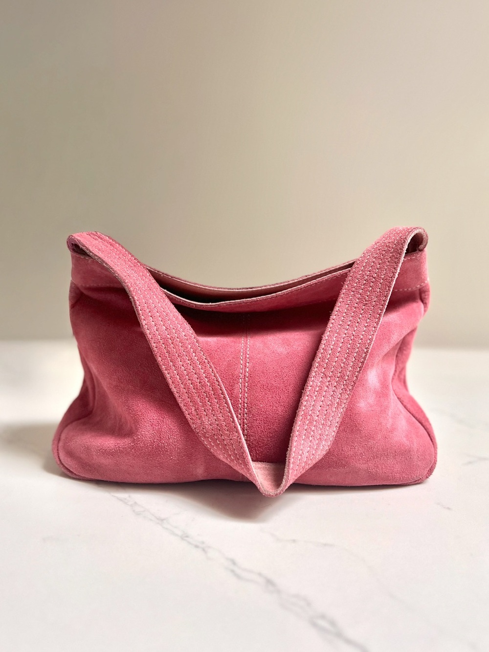 RARE 2004 Vintage Banana Republic | Pink Suede Leather Shoulder Bag 💗